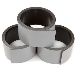 MT-30/silver, Cinta magnética de colores 30 mm, para rotular y cortar, rollos de 1 m, plateado