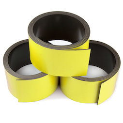 MT-30/yellow, Cinta magnética de colores 30 mm, para rotular y cortar, rollos de 1 m, amarillo