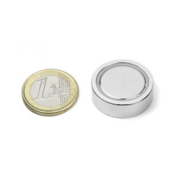 FGN-25, Topfmagnet zum Einkleben, Ø 25 mm