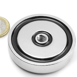 Topfmagnet mit Innengewinde M8