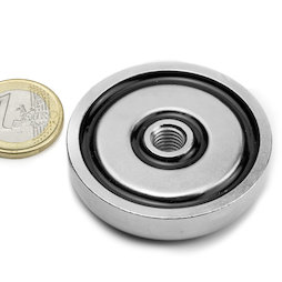 Topfmagnet mit Innengewinde M8