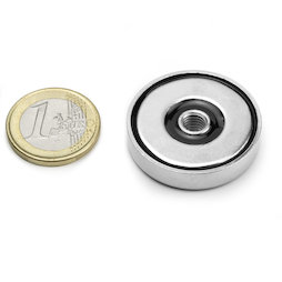 Potmagneet met inwendig schroefdraad M6