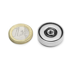 Topfmagnet mit Innengewinde M5
