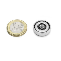 Topfmagnet mit Innengewinde M4