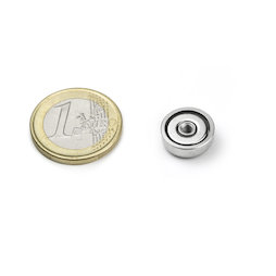 Topfmagnet mit Innengewinde M3