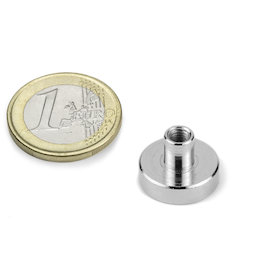 TCN-16, Topfmagnet mit Gewindebuchse, Ø 16 mm, Gewinde M4