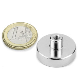 TCN-25, Potmagneet met draadbus Ø 25 mm, schroefdraad M4