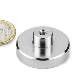 TCN-40, Topfmagnet mit Gewindebuchse, Ø 40 mm, Gewinde M6