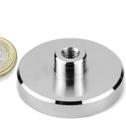 TCN-50, Topfmagnet mit Gewindebuchse, Ø 50 mm, Gewinde M8