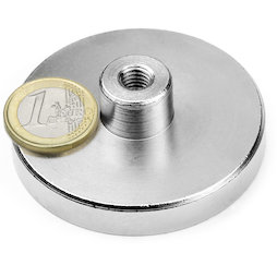 TCN-63, Topfmagnet mit Gewindebuchse, Ø 63 mm, Gewinde M8