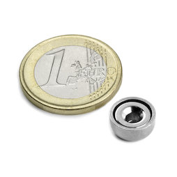 CSN-10, Countersunk pot magnet, Ø 10 mm, strength approx. 1,3 kg