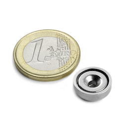 CSN-13, Potmagneet met verzonken gat, Ø 13 mm, houdkracht ca. 3 kg