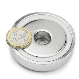 ZTN-60, Aimant en pot avec perçage cylindrique, Ø 60 mm