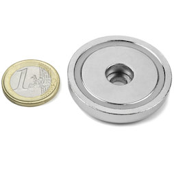 Potmagneet met rond doorlopend gat