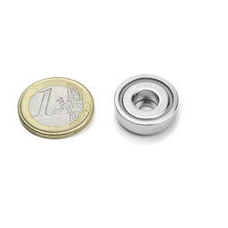 ZTN-20, Topfmagnet mit zylindrischer Bohrung, Ø 20 mm