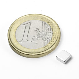 Q-05-05-02-N, Blokmagneet 5 x 5 x 2 mm, neodymium, N45, vernikkeld