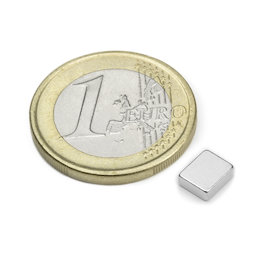 Q-06-05-02-HN, Parallélépipède magnétique 6 x 5 x 2 mm, néodyme, 48H, nickelé