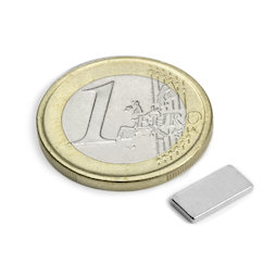 Q-10-05-1.2-N, Quadermagnet 10 x 5 x 1,2 mm, Neodym, N50, vernickelt