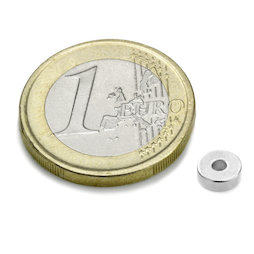 Ringmagnet Ø 6/2 mm, Höhe 2 mm