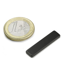 Q-30-07-2.5-HE, Block magnet 30 x 7 x 2,5 mm, neodymium, 38H, epoxy coating