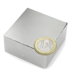 Q-51-51-25-N, Todesmagnet, Quadermagnet 50,8 x 50,8 x 25,4 mm, Neodym, N40, vernickelt