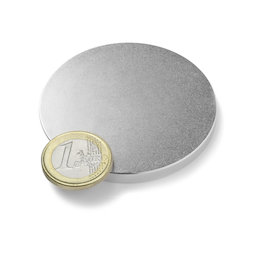 S-60-05-N, Disc magnet Ø 60 mm, height 5 mm, neodymium, N42, nickel-plated