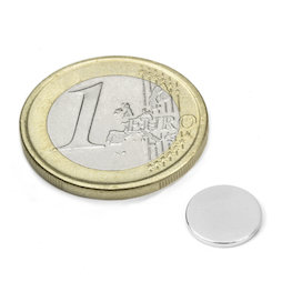 S-10-1.5-N, Disc magnet Ø 10 mm, height 1,5 mm, neodymium, N42, nickel-plated