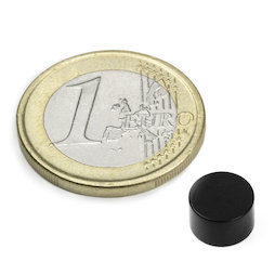 S-08-05-E, Disc magnet Ø 8 mm, height 5 mm, neodymium, N45, epoxy coating