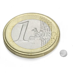 S-03-01-N, Disc magnet Ø 3 mm, height 1 mm, neodymium, N48, nickel-plated