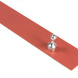 MB-18/red, Magnetleiste selbstklebend 50 cm, selbstklebender Haftgrund für Magnete, aus Metall, rot