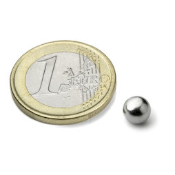 K-06-C, Sphere magnet Ø 6 mm, neodymium, N38, chrome-plated