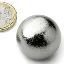 K-26-C, Sphere magnet Ø 26 mm, neodymium, N38, chrome-plated