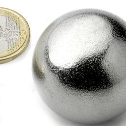 K-40-C, Sphere magnet Ø 40 mm, neodymium, N40, chrome-plated