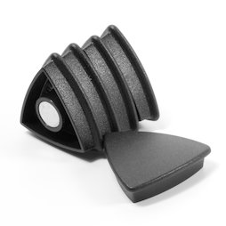 BX-TR30/black, Boston Xtra triangular, set de 5 imanes de neodimio de oficina, triangular, negro