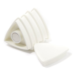 BX-TR30/white, Boston Xtra triangular, set de 5 imanes de neodimio de oficina, triangular, blanco
