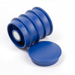 BX-RD30/blue, Boston Xtra round, set of 5 office magnets neodymium, round, blue