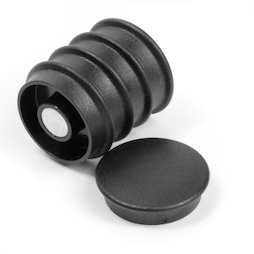BX-RD30/black, Boston Xtra round, set of 5 office magnets neodymium, round, black