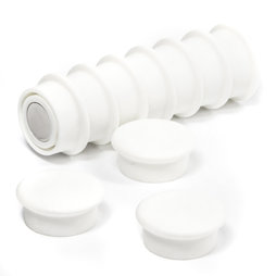 BX-RD20/white, Boston Xtra mini rotondi, set con 10 magneti per l'ufficio al neodimio, bianco