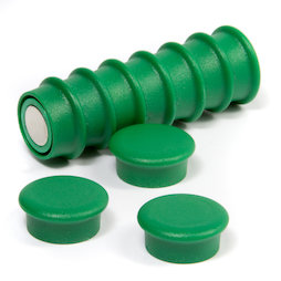BX-RD20/green, Boston Xtra Mini round, set of 10 office magnets neodymium, green