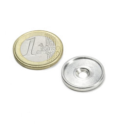 MSD-17, Metallscheibe mit Rand und Senkbohrung M3, Innendurchmesser 17 mm, als Gegenstück zu Magneten, kein Magnet!