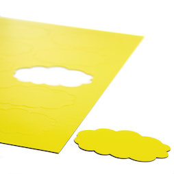 BA-014CL/yellow, Nubes magnéticas, para pizarras blancas y de planificación, 10 símbolos por hoja A4, amarillo