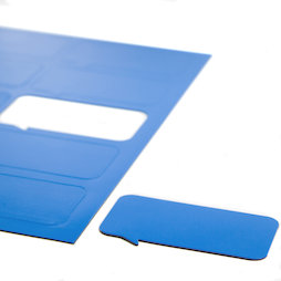 BA-014BR/blue, Magneetsymbolen tekstballon rechthoekig, voor whiteboards & planborden, 10 symbolen per A4-blad, blauw