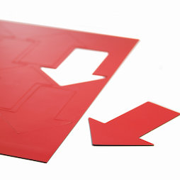 BA-014AR/red, Magnetsymbole Pfeil groß, für Whiteboards & Planungstafeln, 8 Symbole pro A4-Bogen, rot