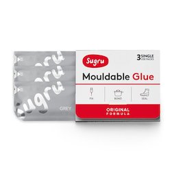 SUG-03/grey, Sugru, pack de 3 uds., pegamento moldeable, gris, paquetes de 5 g