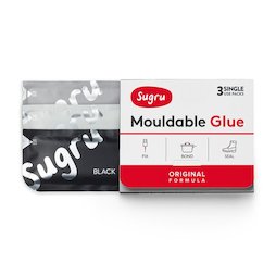 SUG-03/mixed3, Sugru, pack de 3 uds., pegamento moldeable, 1x negro, 1x blanco, 1x gris, paquetes de 5 g