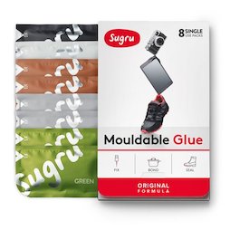 SUG-08/mixed4, Sugru, pack de 8 uds., pegamento moldeable, 2x verde, 2x marrón, 2x gris, 1x negro, 1x blanco, paquetes de 5 g
