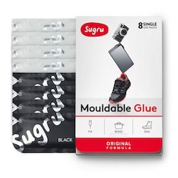 SUG-08/mixedbw, Sugru, pack de 8 uds., pegamento moldeable, 4x negro, 4x blanco, paquetes de 5 g