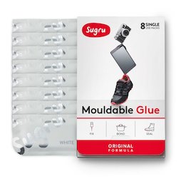 SUG-08/white, Sugru, pack de 8 uds., pegamento moldeable, blanco, paquetes de 5 g
