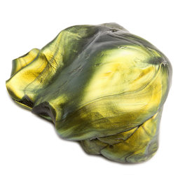 M-PUTTY-IRIS/oil, Silly Putty 'Super Oil Spill', type 'Flip Flop', green-gold-black