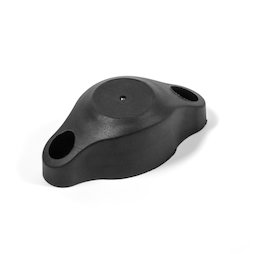 M-DOOR-05, Sujetapuertas magnético con protector de goma, De plástico, negro